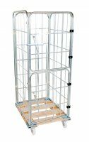 Rollbehälter 724 x 810 mm Nutzhöhe 1650 mm 4seitig mit Holzboden  - Bild 5