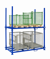Rungenpalette mit 4 Einsteckrungen 1200 x 2400 mm | blau | 1200 mm - Bild 5