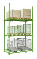 Rungenpalette mit 4 Einsteckrungen 1200 x 2400 mm | grün | 1000 mm - Bild 6