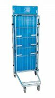 Nestbarer Rollbehälter 729 x 818 mm 3seitig mit Kunststoffboden  - Bild 6
