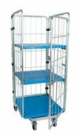 Nestbarer Rollbehälter 729 x 818 mm 4seitig mit Kunststoffboden  - Bild 6