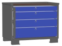 LCB II Gitterbox mit Schubladen (Vollauszug) und Blechwänden  - Bild 7