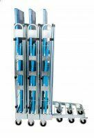 Nestbarer Rollbehälter 729 x 818 mm 3seitig mit Kunststoffboden  - Bild 7